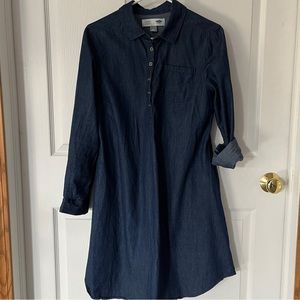 Chambray Maternity Tunic / Shirt Dress
